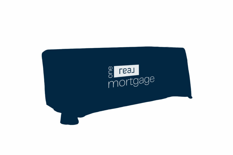 One Real Mortgage | 6ft. Table Throw with Custom Print - Image 2