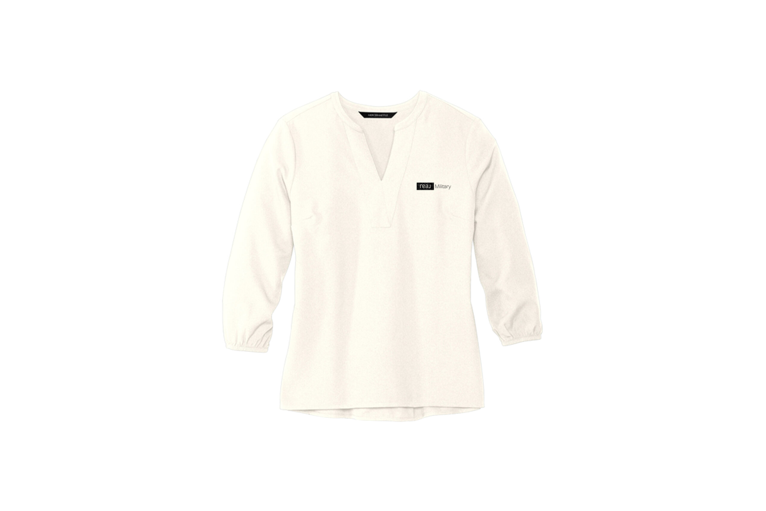 Real Military | Mercer+Mettle® Women's Stretch Crepe Long Sleeve Camp Blouse - Image 2